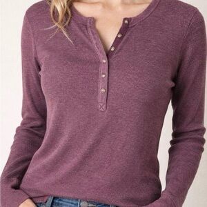Aerie Women's Purple Henley Top